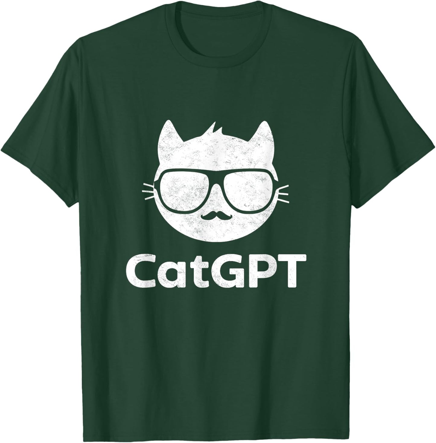 Cat GPT Ai Cat Geek Cat Lovers & Chat GPT Back To School T-Shirt - T-Shirt | Forest