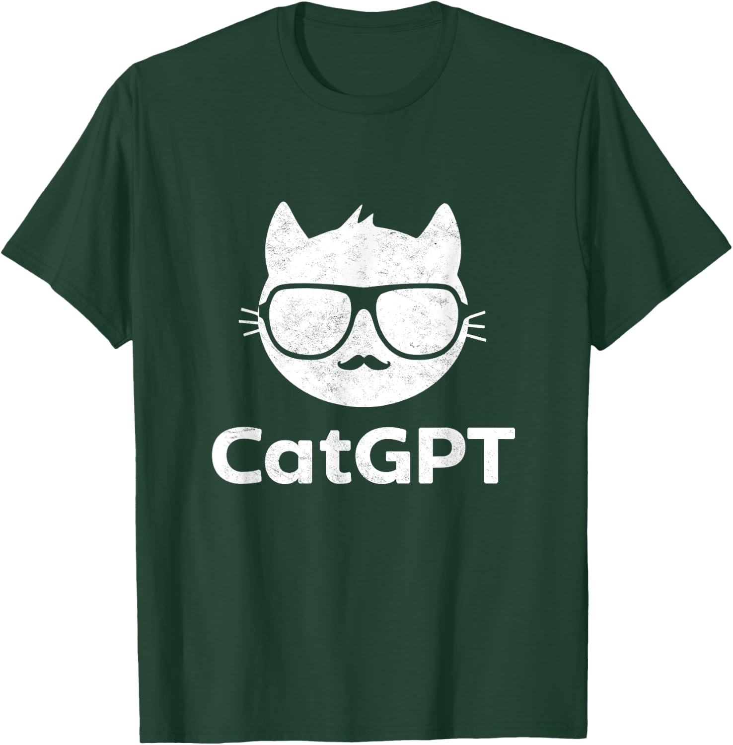 Cat GPT Ai Cat Geek Cat Lovers & Chat GPT Back To School T-Shirt - T-Shirt | Forest