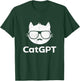 Cat GPT Ai Cat Geek Cat Lovers & Chat GPT Back To School T-Shirt - T-Shirt | Forest