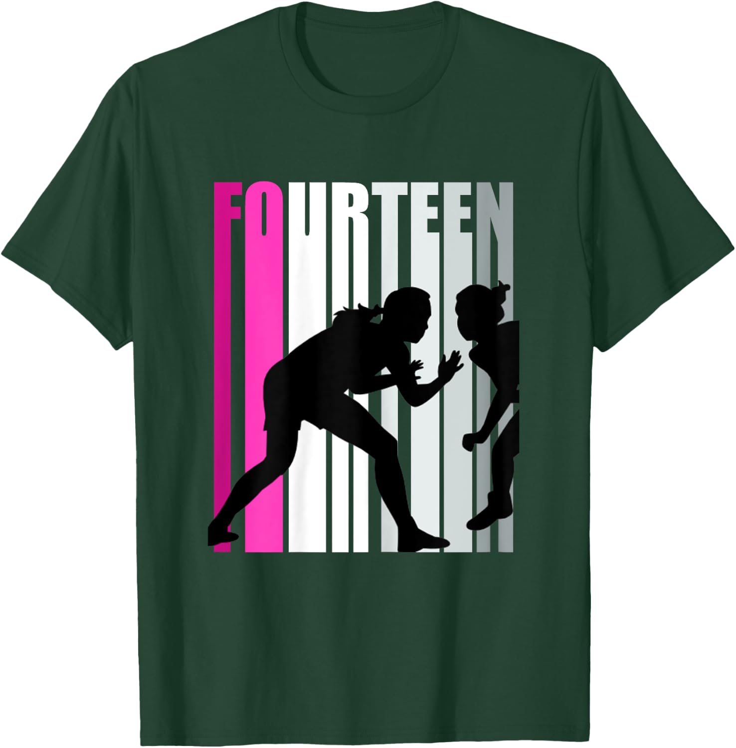 Girls Wrestling 14th Birthday Wrestler Queen Sports Teen T-Shirt - T-Shirt | Forest