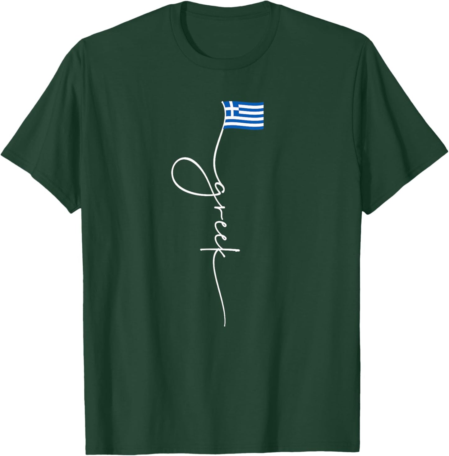 Greece Signature Greek Flag T-Shirt - T-Shirt | Forest