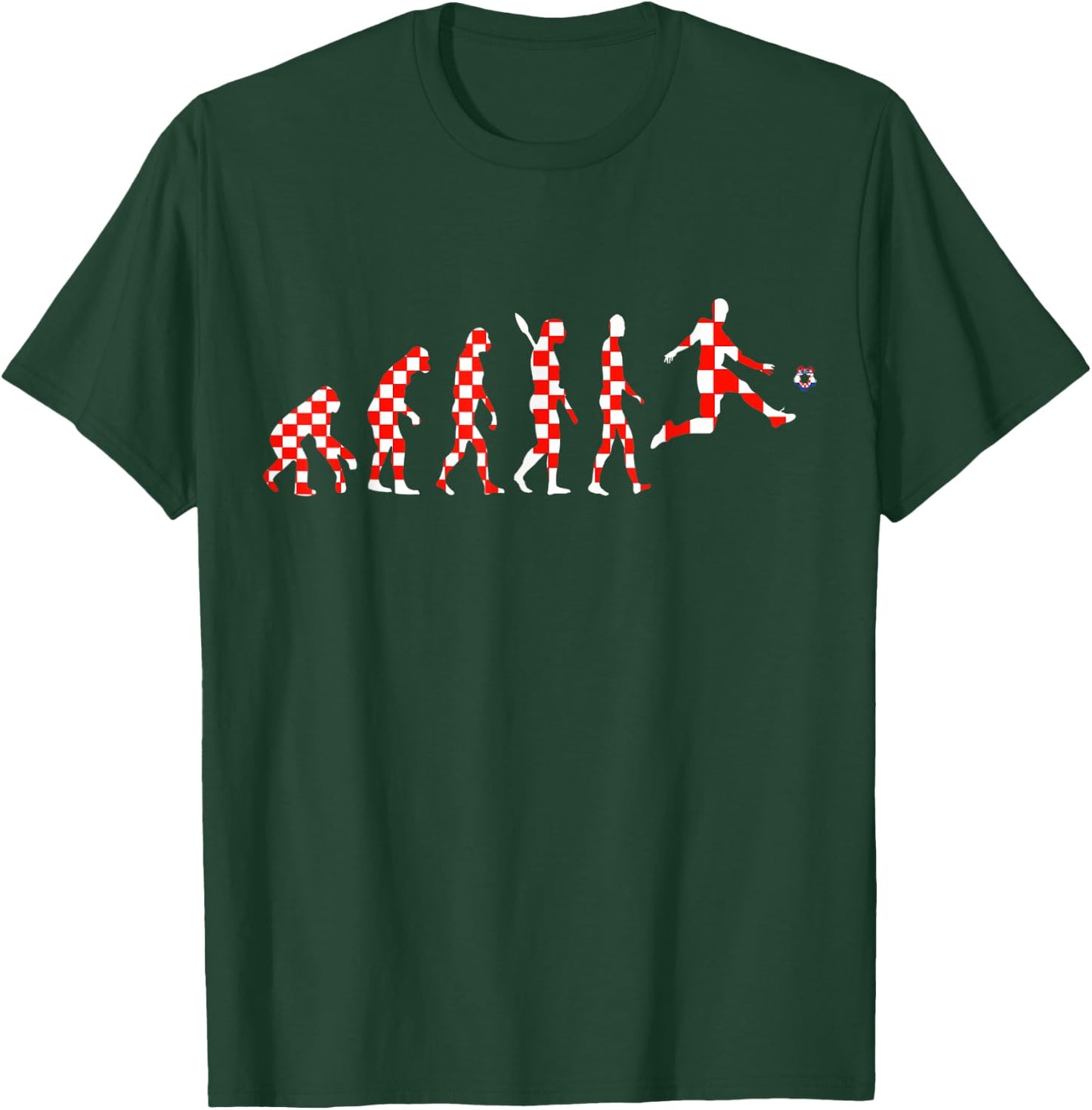 Hrvatska Soccer Team Evolution Croatian Flag Croatia T-Shirt - T-Shirt | Forest