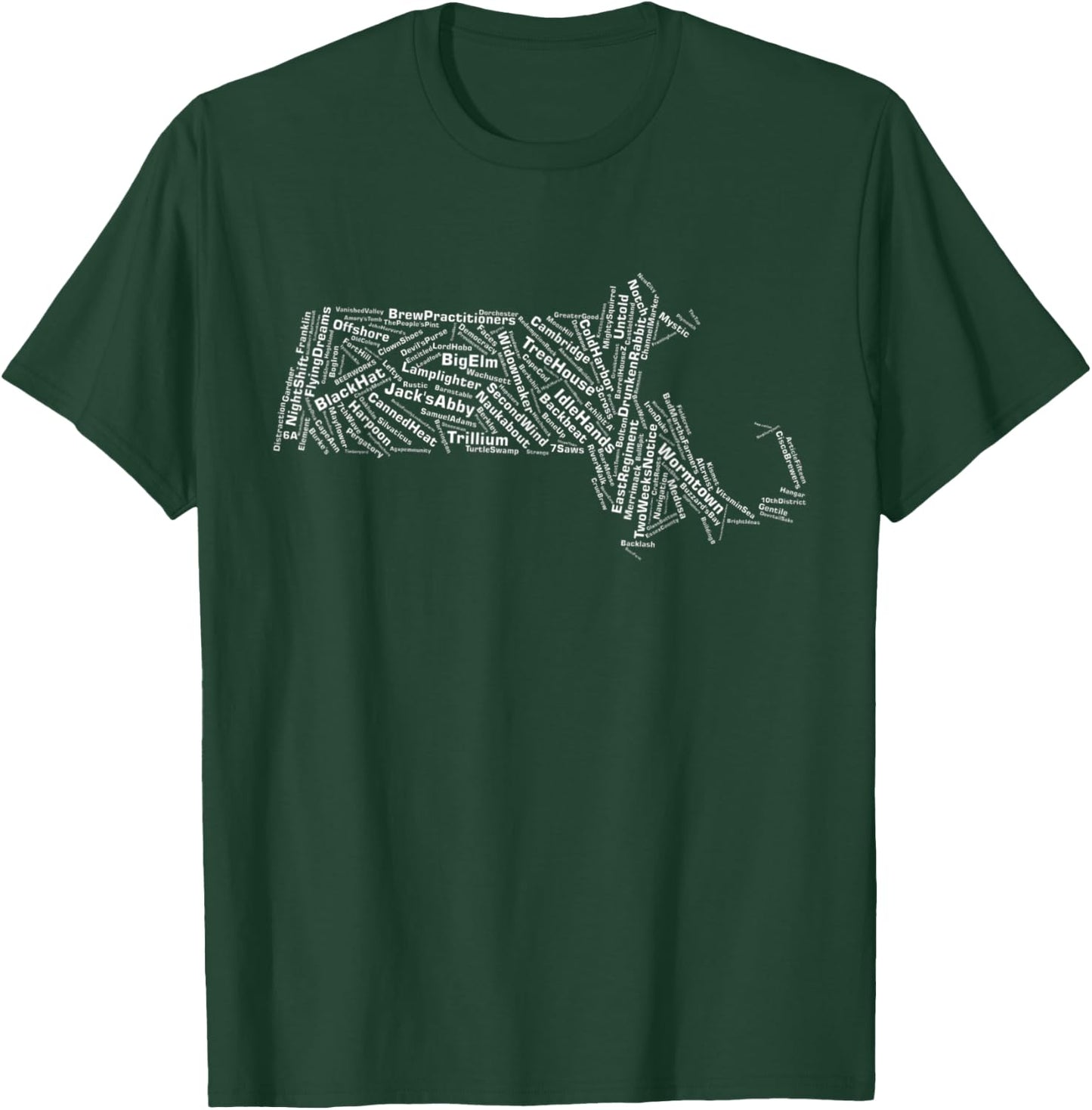 Massachusetts Breweries T-Shirt - T-Shirt | Forest