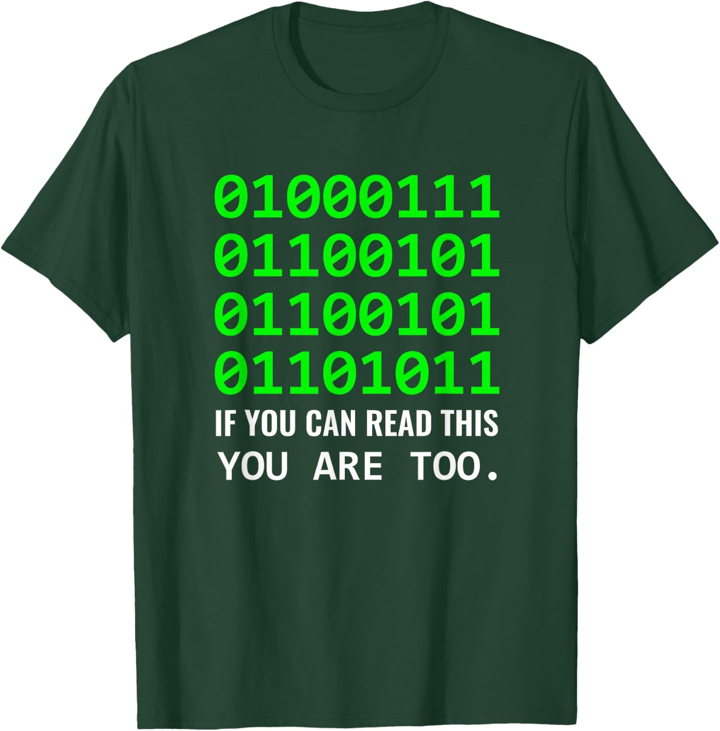 Geek Computer Binary Code Software Developer T-Shirt - T-Shirt | Forest