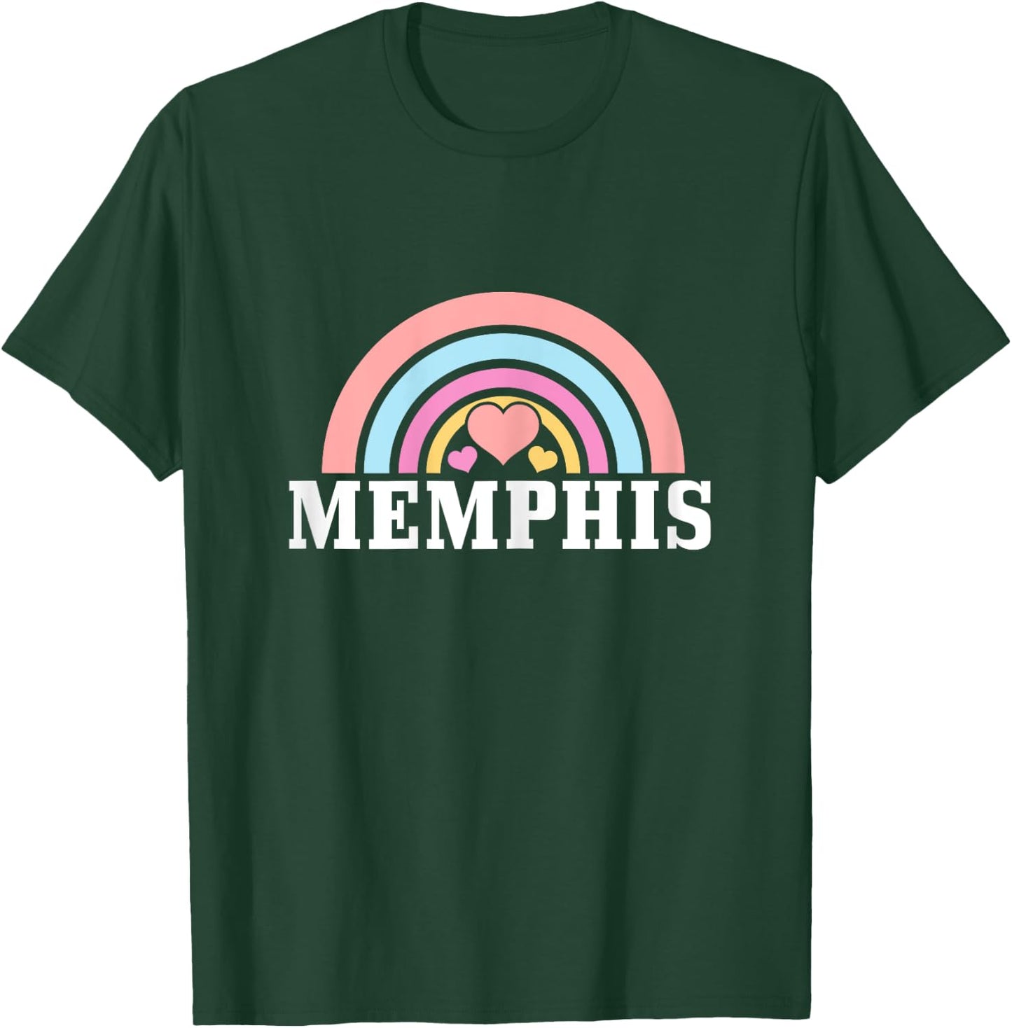 Memphis Tennessee Cute Rainbow Vintage Girls T-Shirt - T-Shirt | Forest