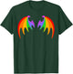 BACK PRINT Rainbow Dragon Bat Wings Cute Pride Party Magic T-Shirt - T-Shirt | Forest