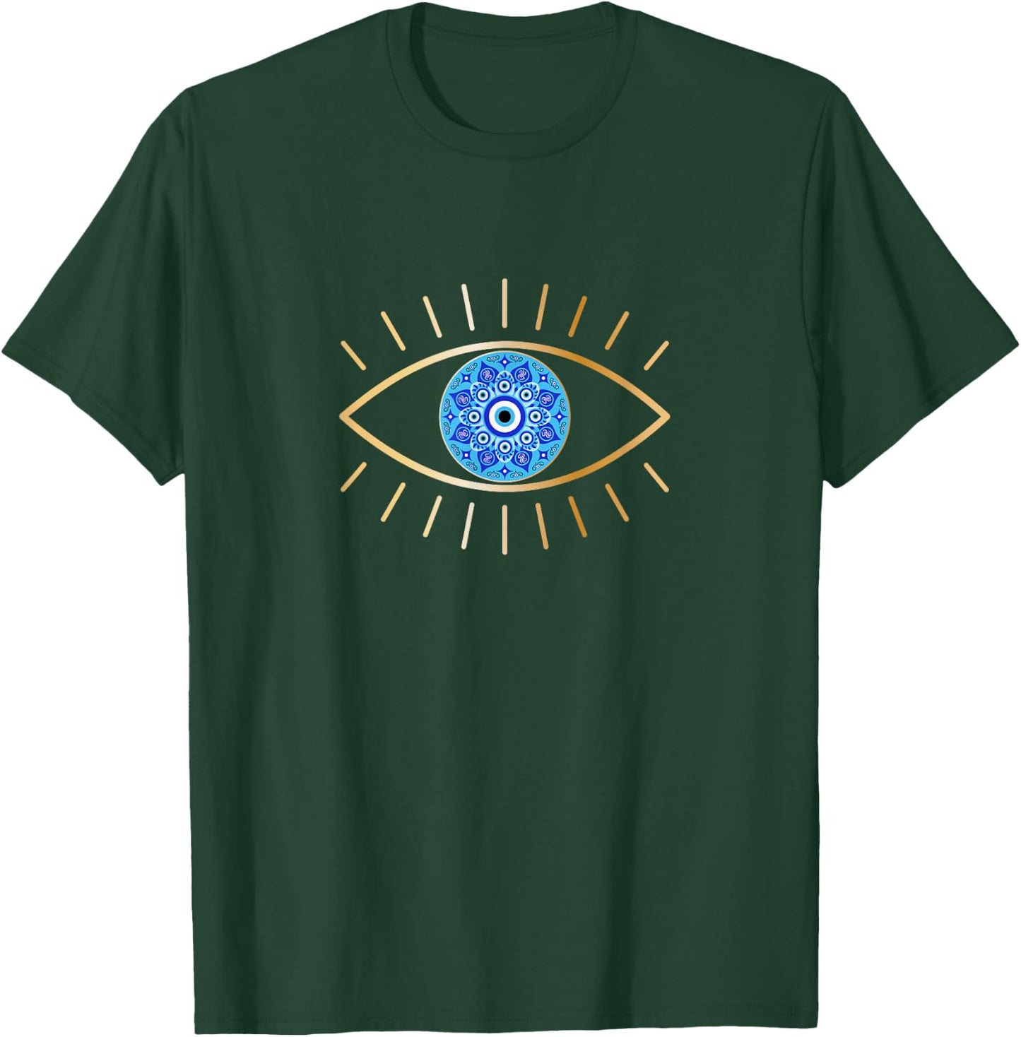 Ich sehe dich Blue Evil Eye Eyelashes Good Luck T-Shirt - T-Shirt | Forest
