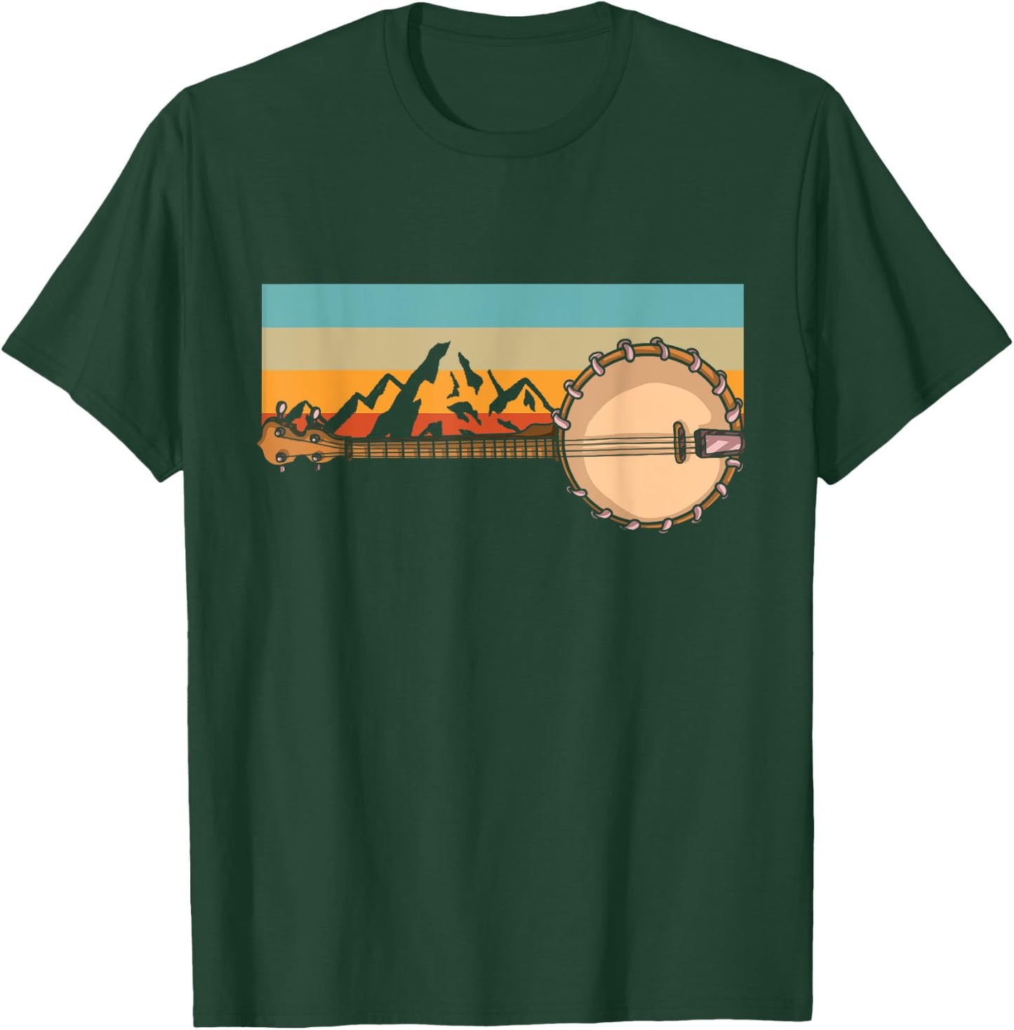 Banjo Bluebird Tennesse Mandolin Bluegrass T-Shirt - T-Shirt | Forest