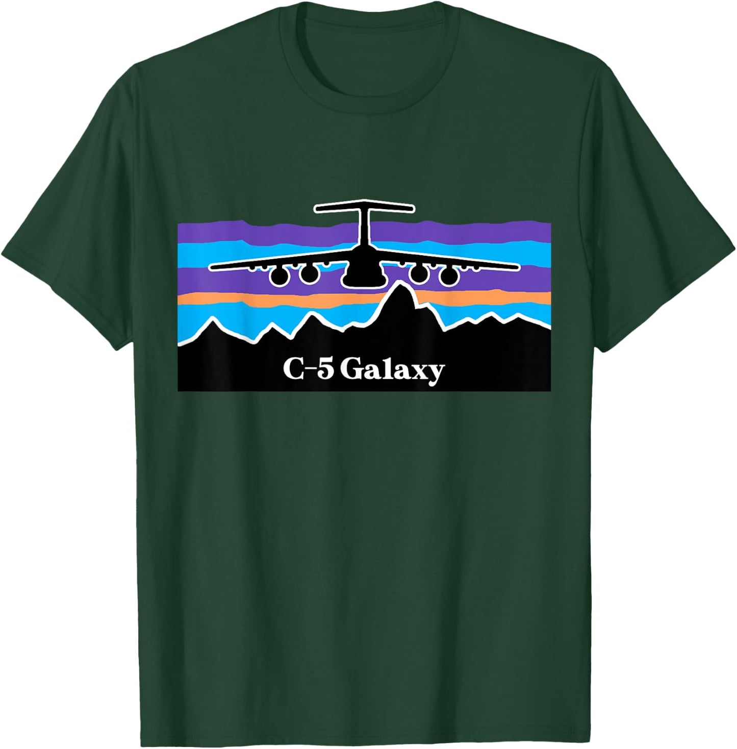 C-5 Galaxy Mountain Airlift T-Shirt - T-Shirt | Forest