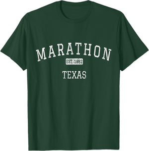 Marathon Texas TX Vintage T-Shirt - T-Shirt | Forest