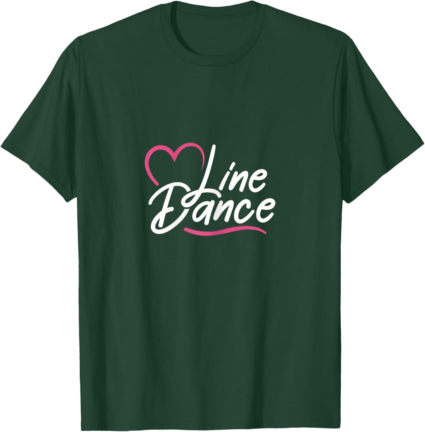 Line Dance Heart Western Line Dancing Cowgirl Dancer T-Shirt - T-Shirt | Forest