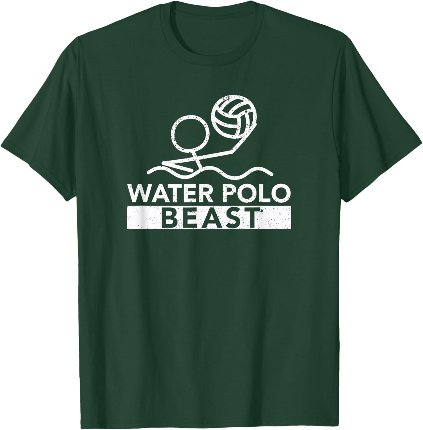 Water Polo Beast Funny Sport Swimming Team Player Coach Fan T-Shirt - T-Shirt | Forest