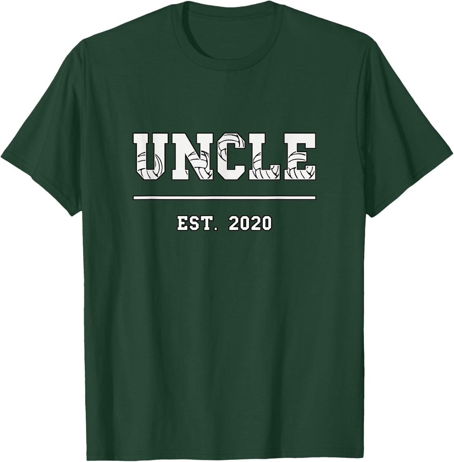 Uncle Est. 2020 Funny Sports Year Established Uncle Retro T-Shirt - T-Shirt | Forest