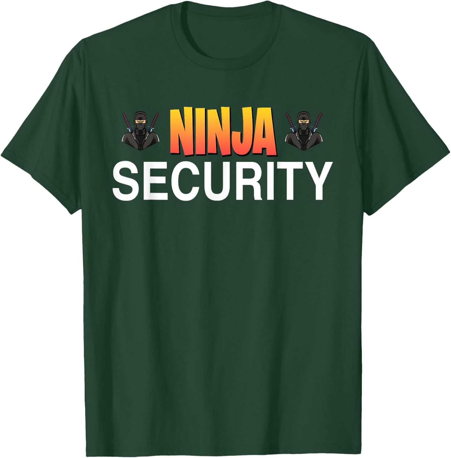 Ninja Security Parent Dad Mom Funny Ninja Halloween Costume T-Shirt - T-Shirt | Forest