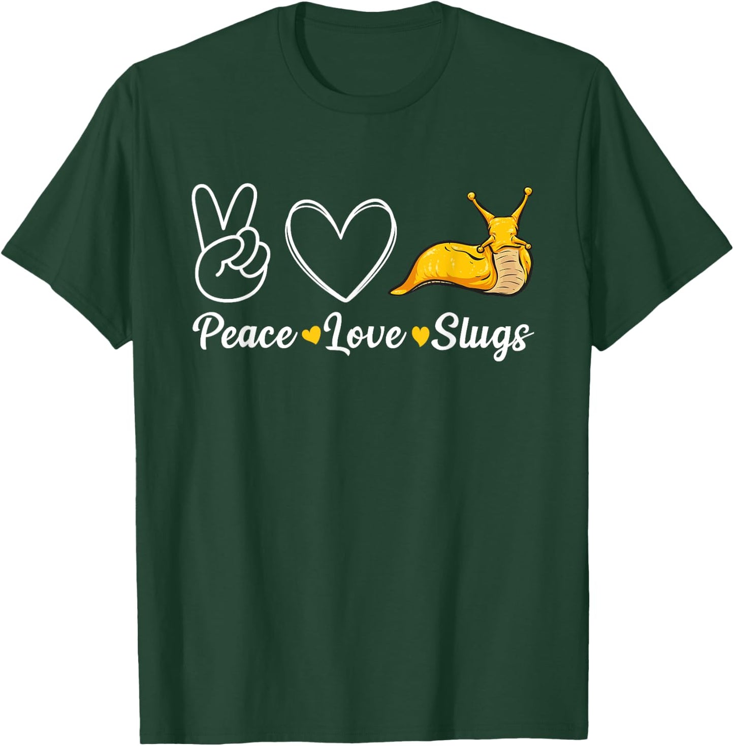 Peace Love Slugs Banana Slug T-Shirt - T-Shirt | Forest