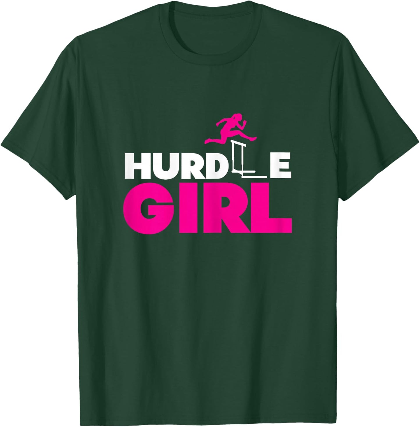 Hurdle Girl | Athletics Track & Field | Hurdling Hurdler T-Shirt - T-Shirt | Forest