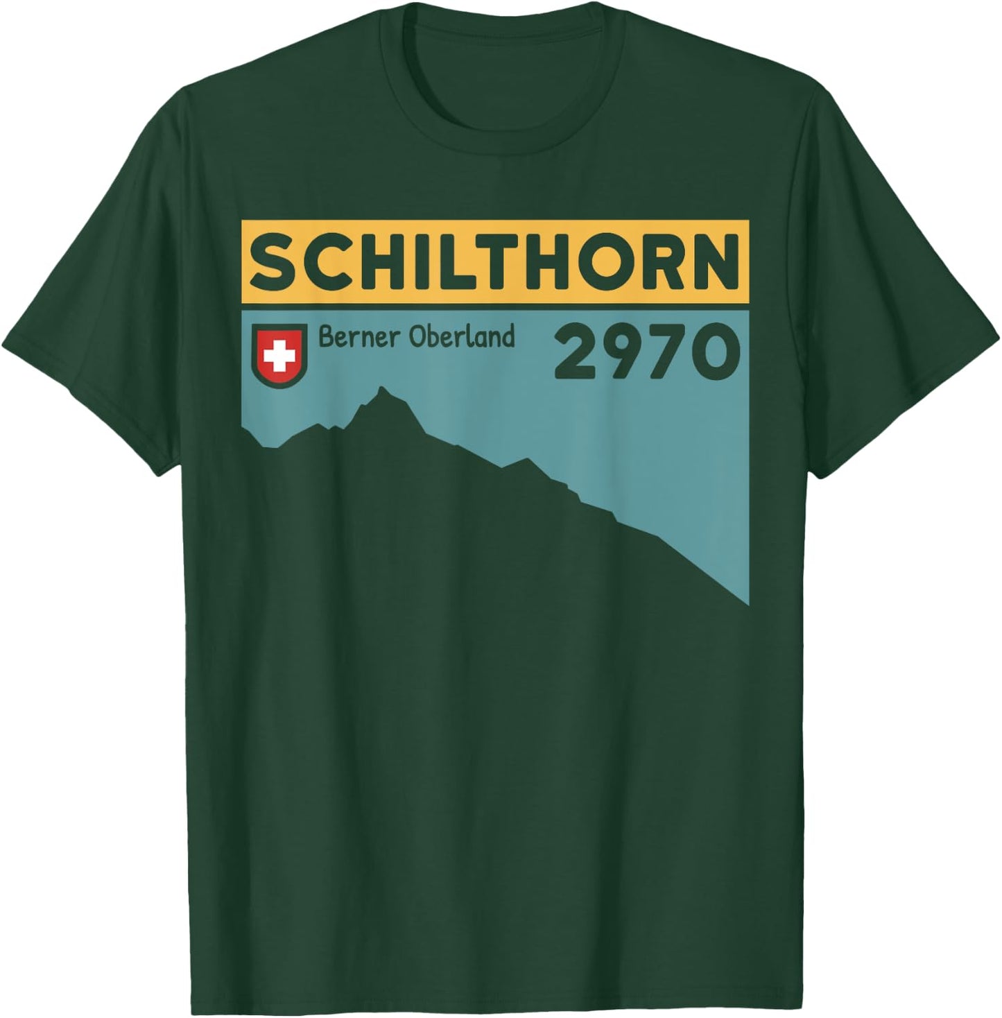Mount Schilthorn Piz Gloria Hike Swiss Climbing Hiking Gifts T-Shirt - T-Shirt | Forest