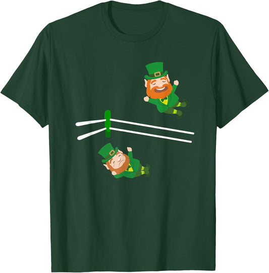 Funny Leprechaun Wrestling St Patricks Day T-Shirt - T-Shirt | Forest
