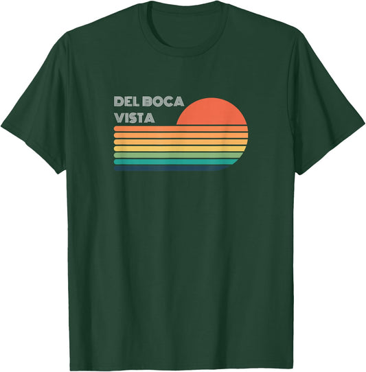 Del Boca Vista Retro Sunset Funny T-Shirt - T-Shirt | Forest