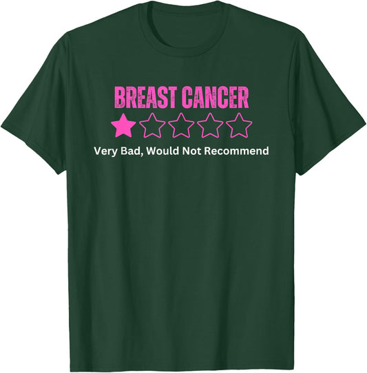 Breast Cancer Review Very Bad Would Not Recommend Pink T-Shirt - T-Shirt | Forest