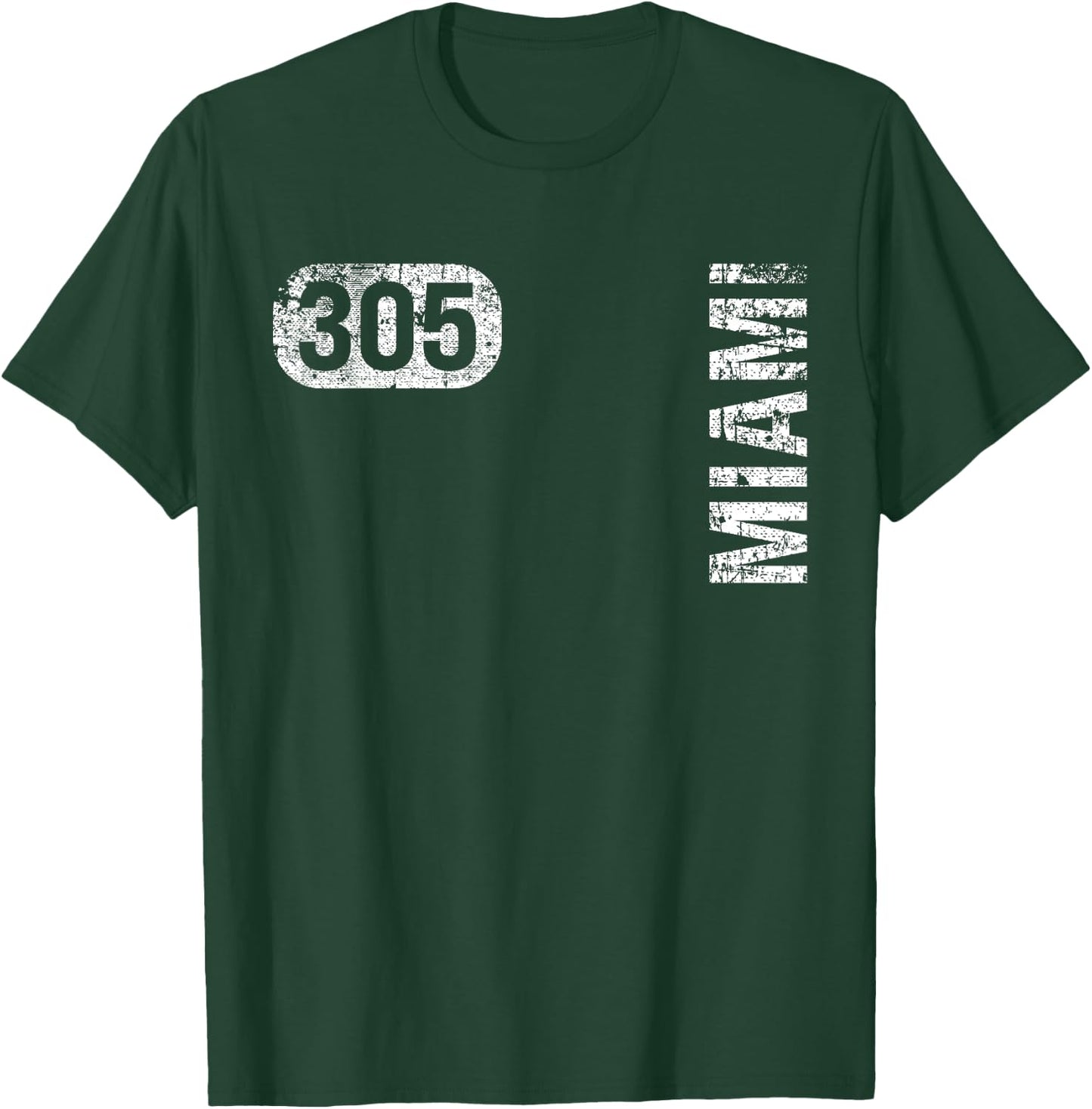 Miami Florida 305 Area Code Vintage Retro T-Shirt - T-Shirt | Forest