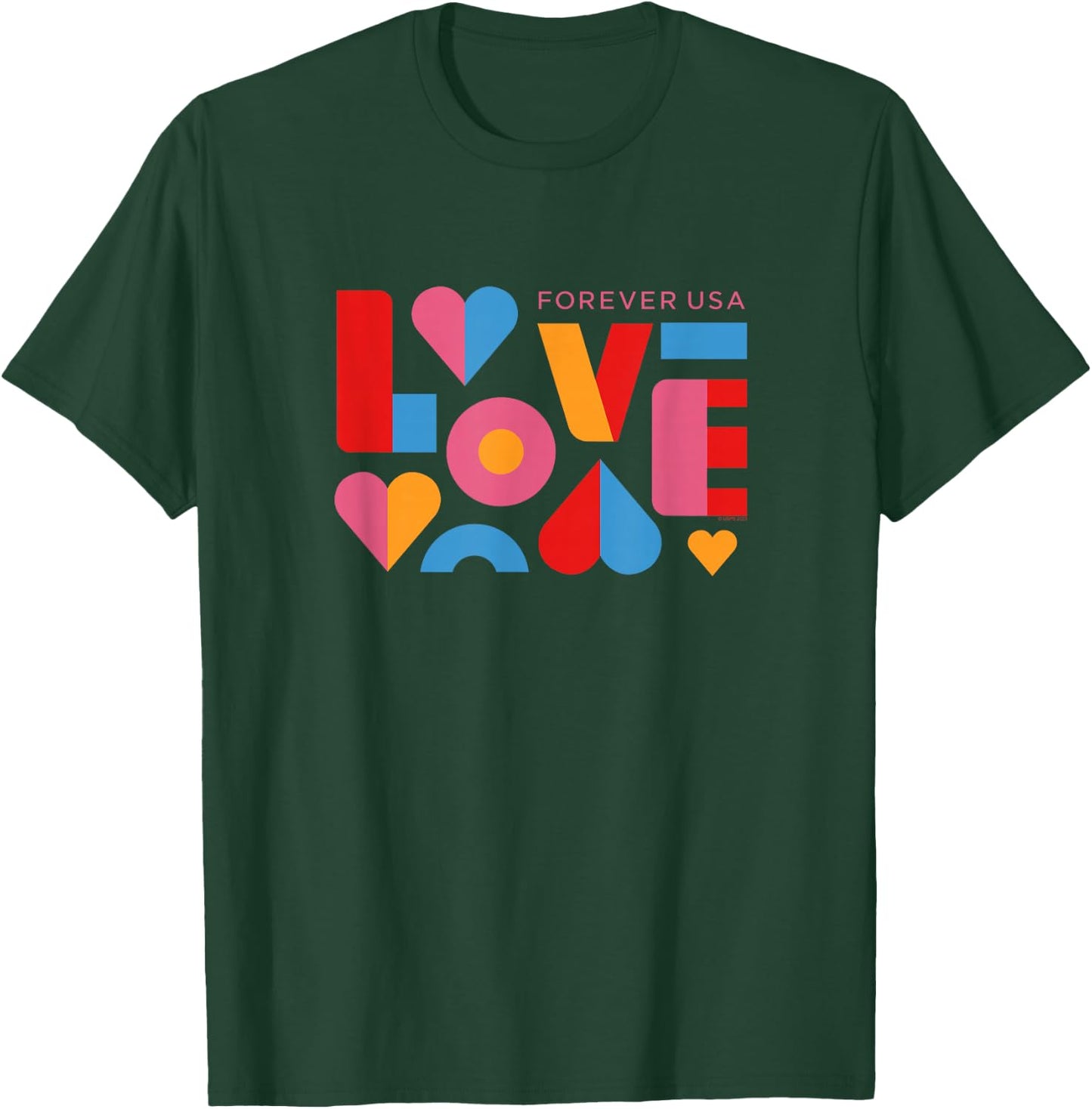 USPS Forever USA Love T-Shirt - T-Shirt | Forest
