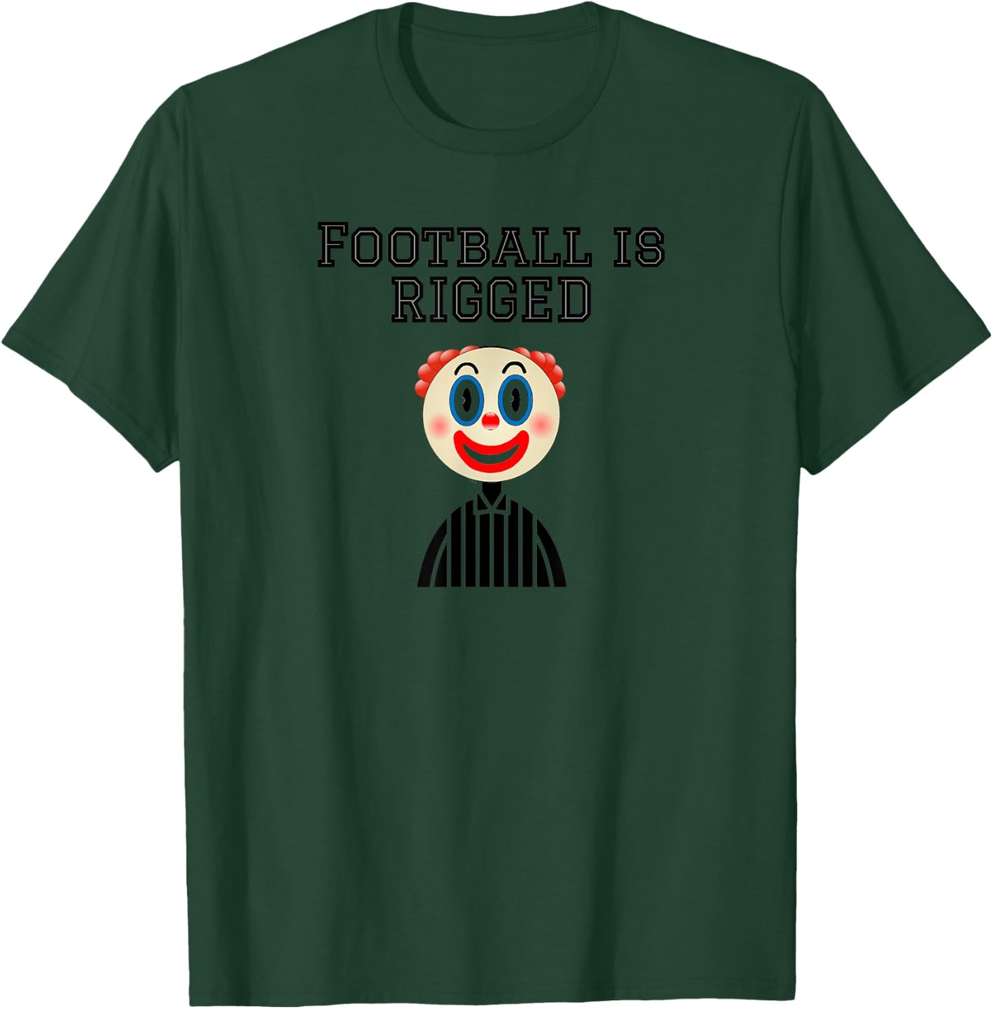 College Mascot Designs Football , Men's -Adults Blue Small Classic Fit Short Sleeve Clown Print Modern Casual Sports Football T-Shirt - T-Shirt | Forest