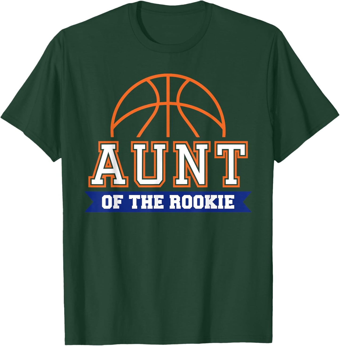 Aunt of Rookie 1st Birthday Basketball Theme Matching Party T-Shirt - T-Shirt | Forest