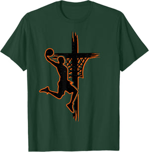 Christian basketball jesus christ basketball religious funny T-Shirt - T-Shirt | Forest