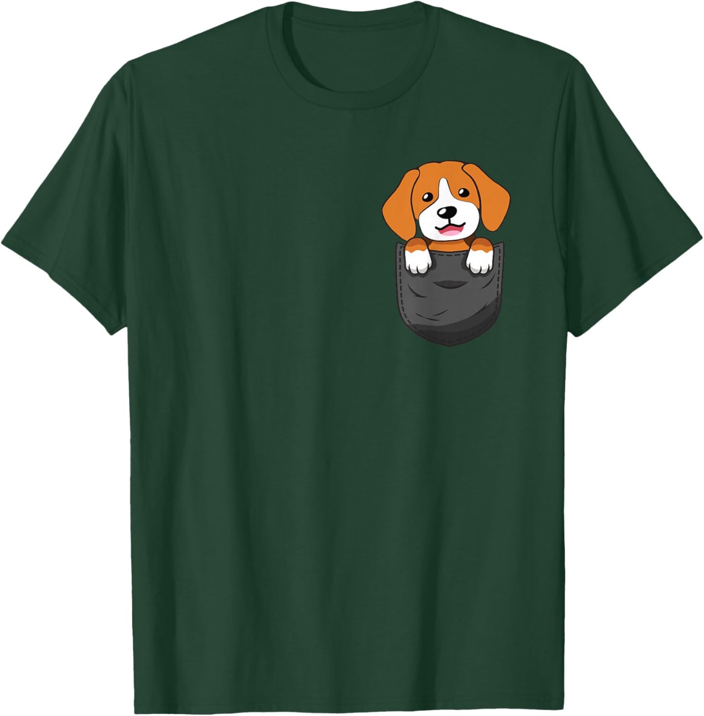 Beagle Dog In Pocket - Dog Trainer Animal Lover Puppy Lover Women Kids T-Shirt - T-Shirt | Forest