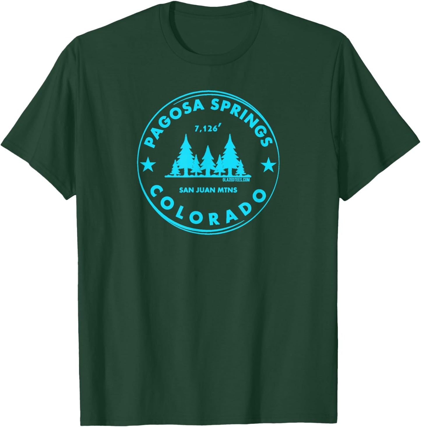 Pagosa Springs Colorado Mountain Town - Bluebird Day Forest T-Shirt - T-Shirt | Forest