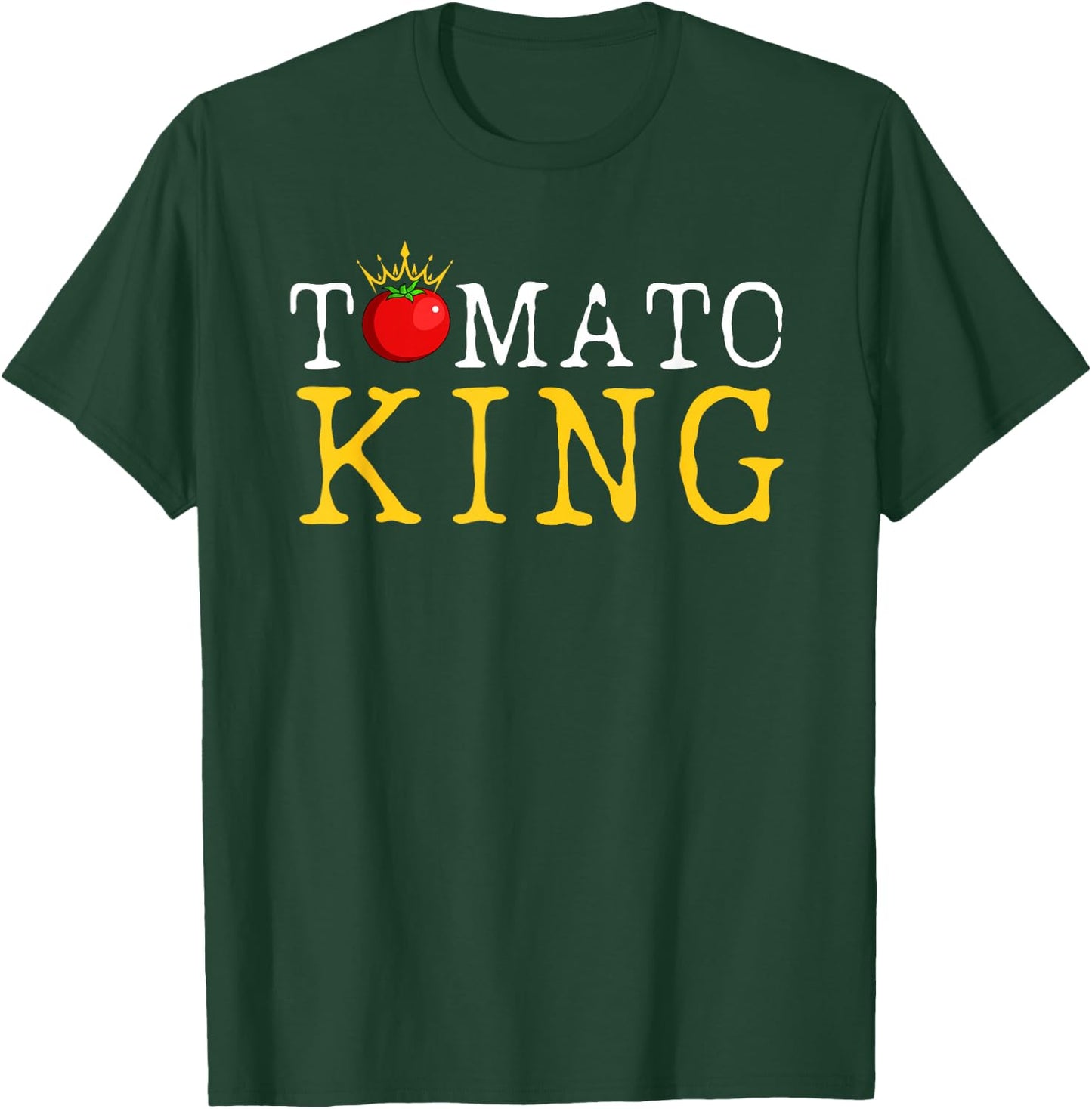 Vintage Tomato King Dad Vegetable Fathers' Day Gardener T-Shirt - T-Shirt | Forest
