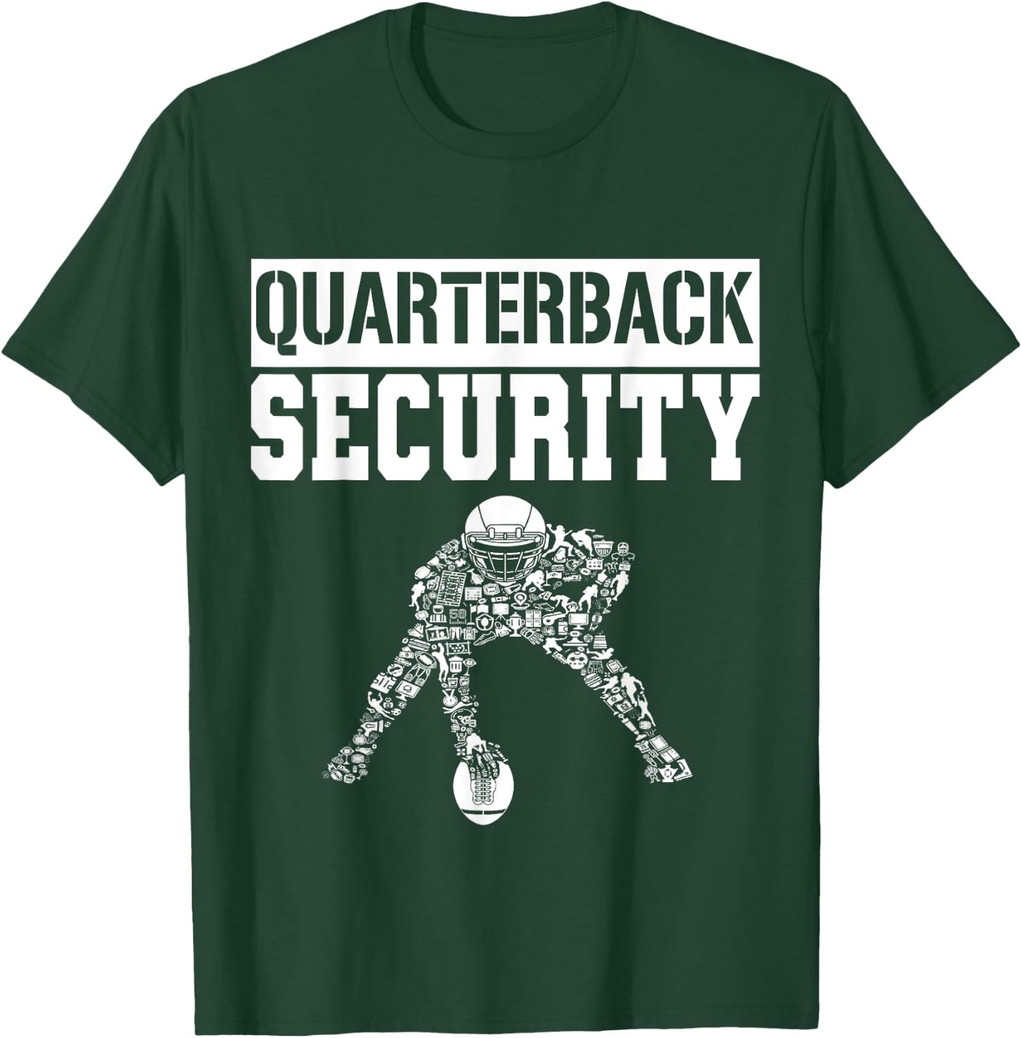 Football Offensive Lineman Quarterback Protection Security T-Shirt - T-Shirt | Forest