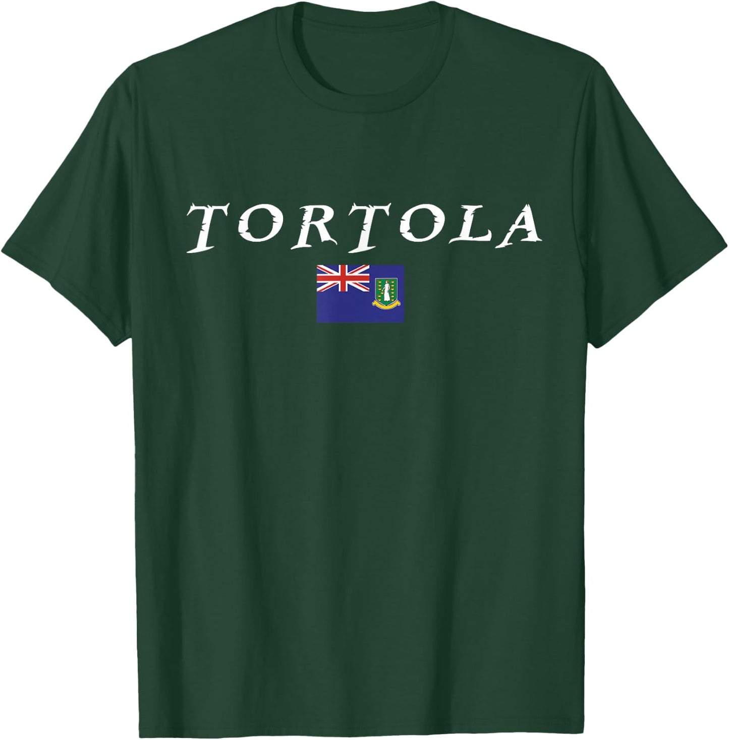 Tortola,, Caribbean National Flag of the B.V.I. T-Shirt - T-Shirt | Forest