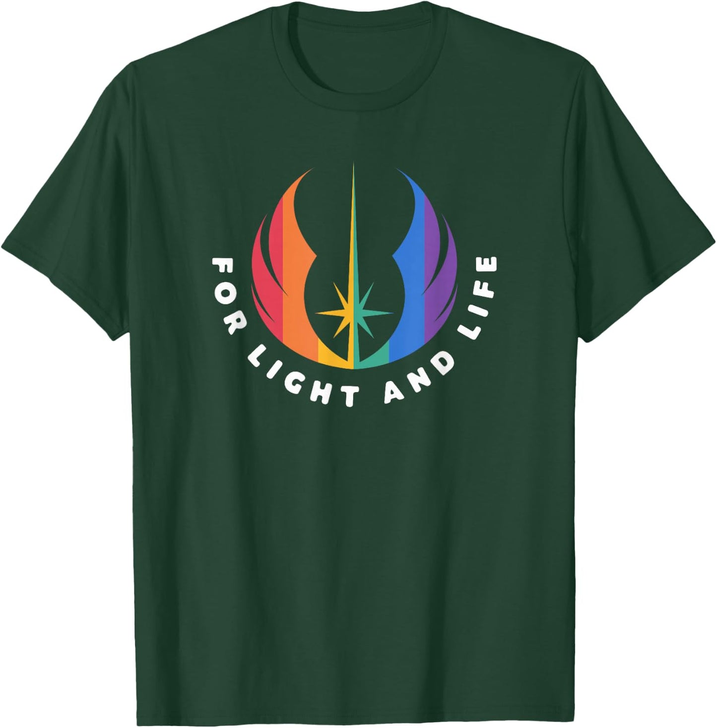 Star Wars Jedi Rainbow Symbol For Light And Life T-Shirt - T-Shirt | Forest
