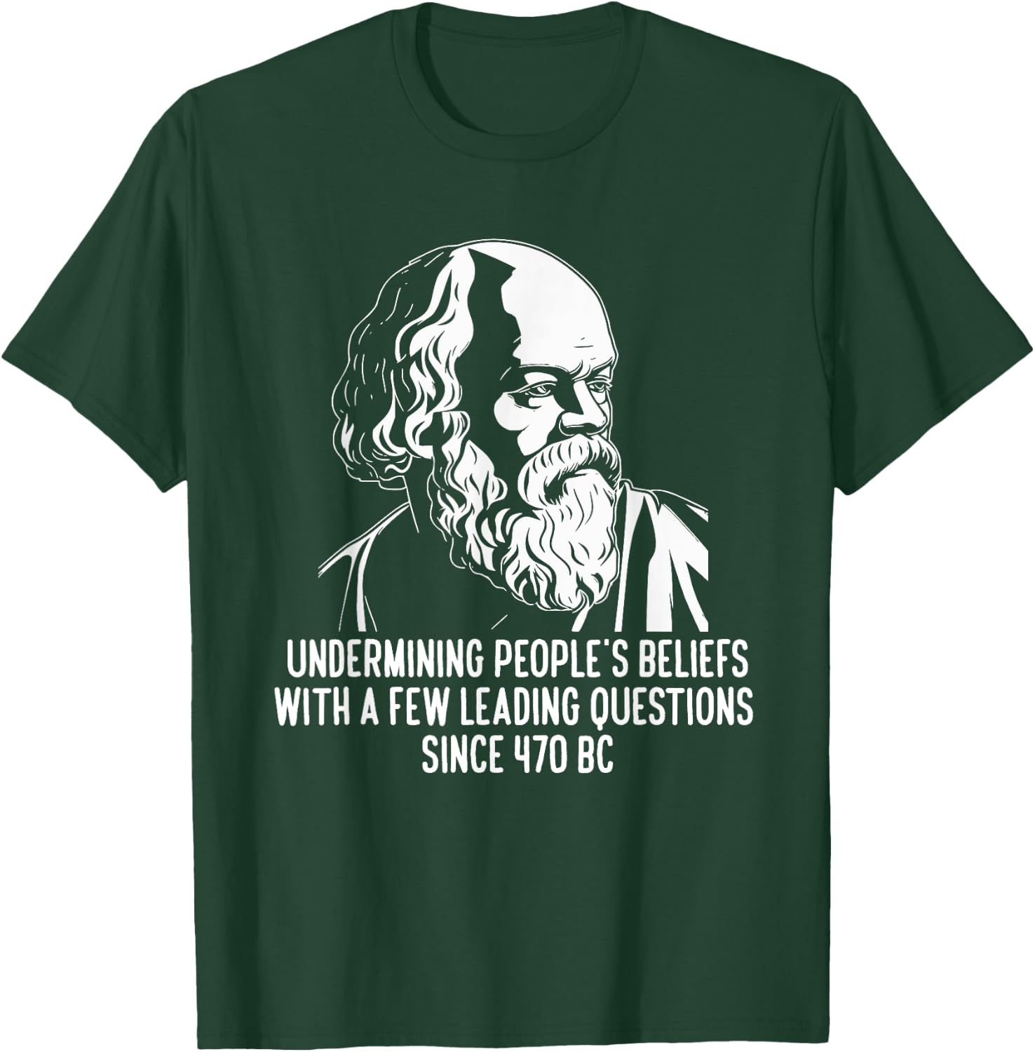 Funny Socrates The Socratic Method Classical Philosophy T-Shirt - T-Shirt | Forest