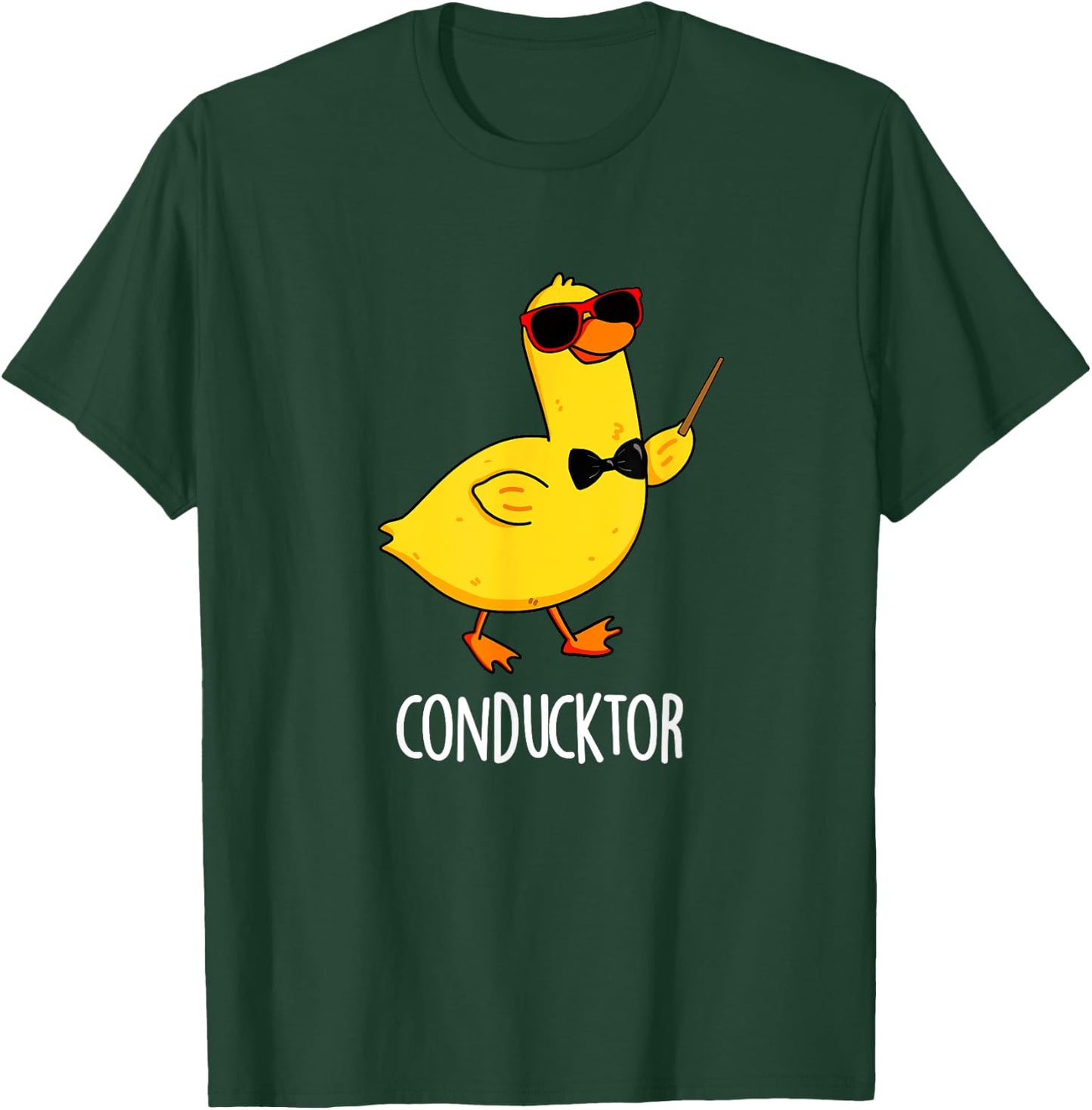 Con-duck-tor Funny Conductor Duck Pun T-Shirt - T-Shirt | Forest