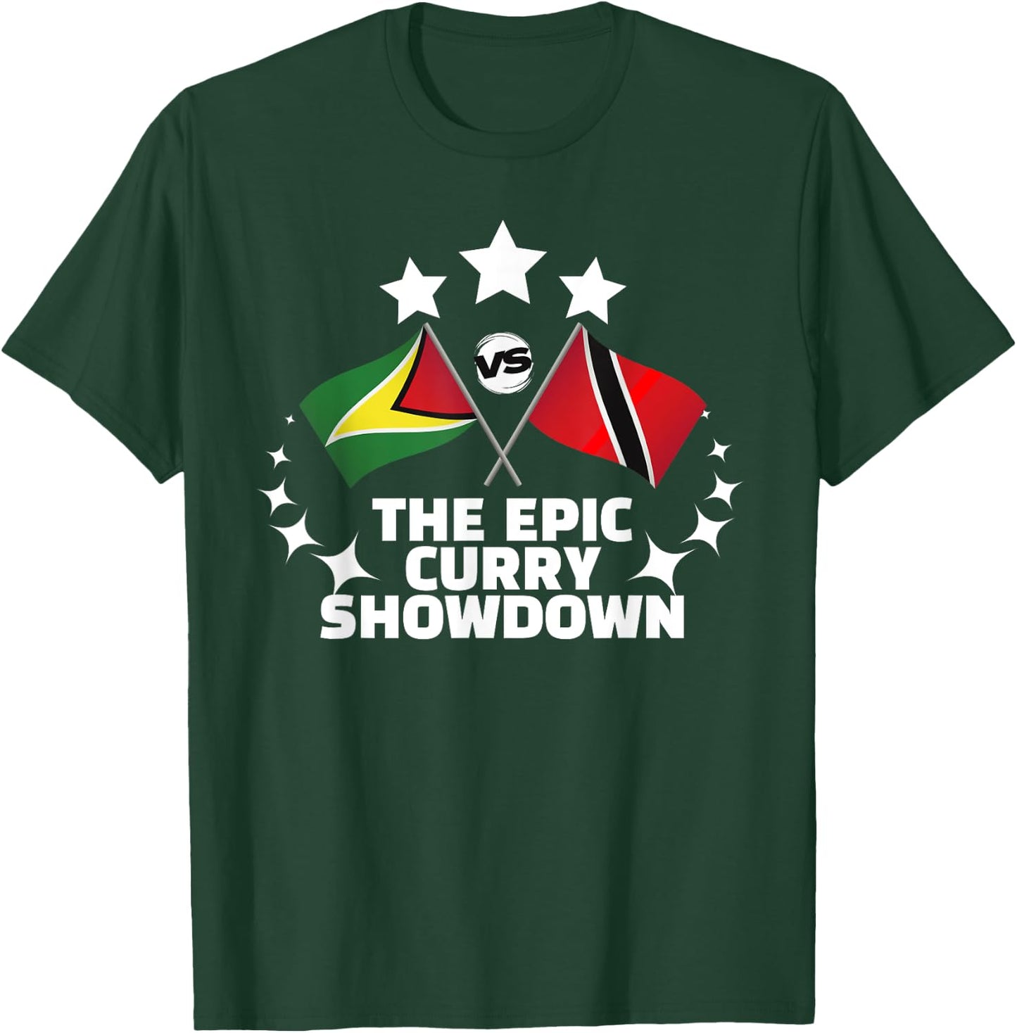 Guyana vs Trinidad - The Epic Curry Showdown Funny Cricket T-Shirt - T-Shirt | Forest