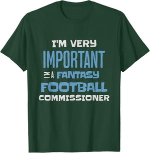 Funny Fantasy Football Commissioner, Respect The Commish T-Shirt - T-Shirt | Forest