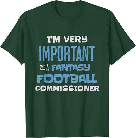 Funny Fantasy Football Commissioner, Respect The Commish T-Shirt - T-Shirt | Forest