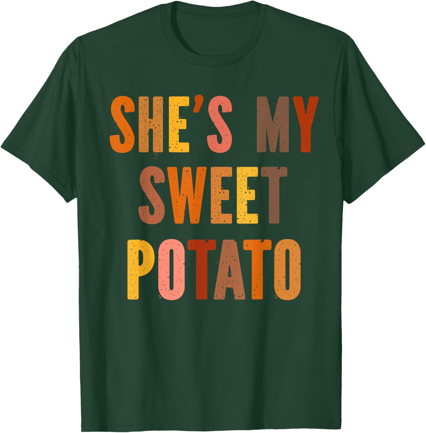 My Sweet Potatoes i yam Too Thanksgiving couples T-Shirt - T-Shirt | Forest