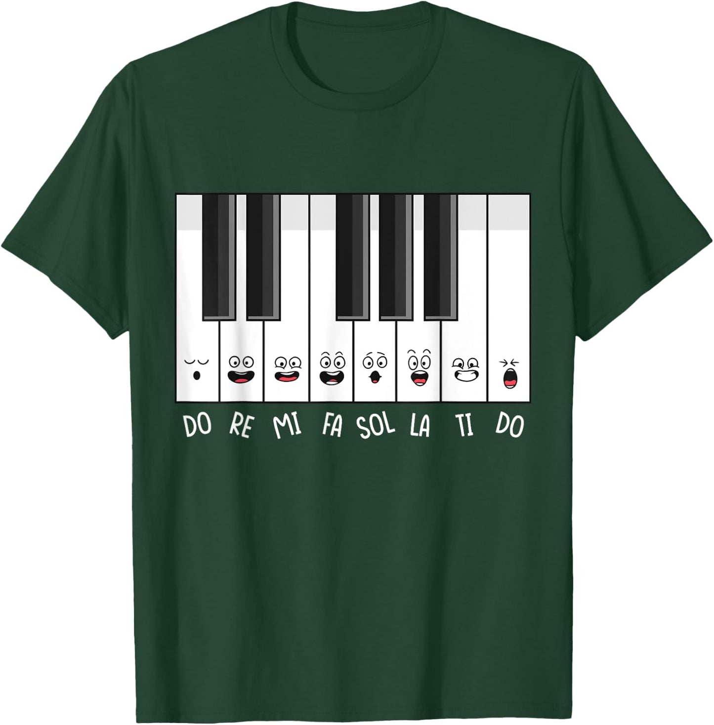 Funny Piano Keys Do Re Mi Fa Sol La Ti Do Solfege Sing Class T-Shirt - T-Shirt | Forest
