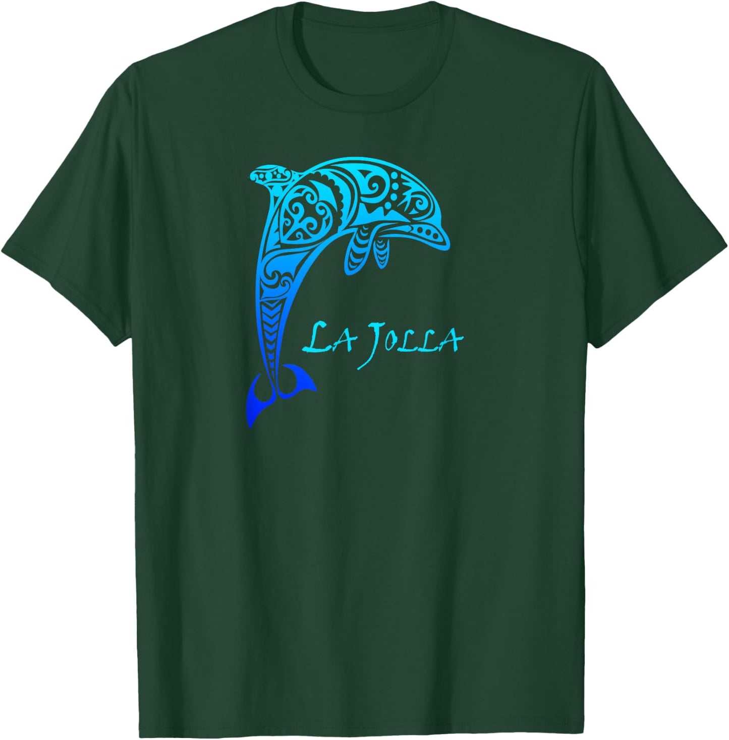 La Jolla, California Vintage Vacation Retro Tribal Dolphin T-Shirt - T-Shirt | Forest