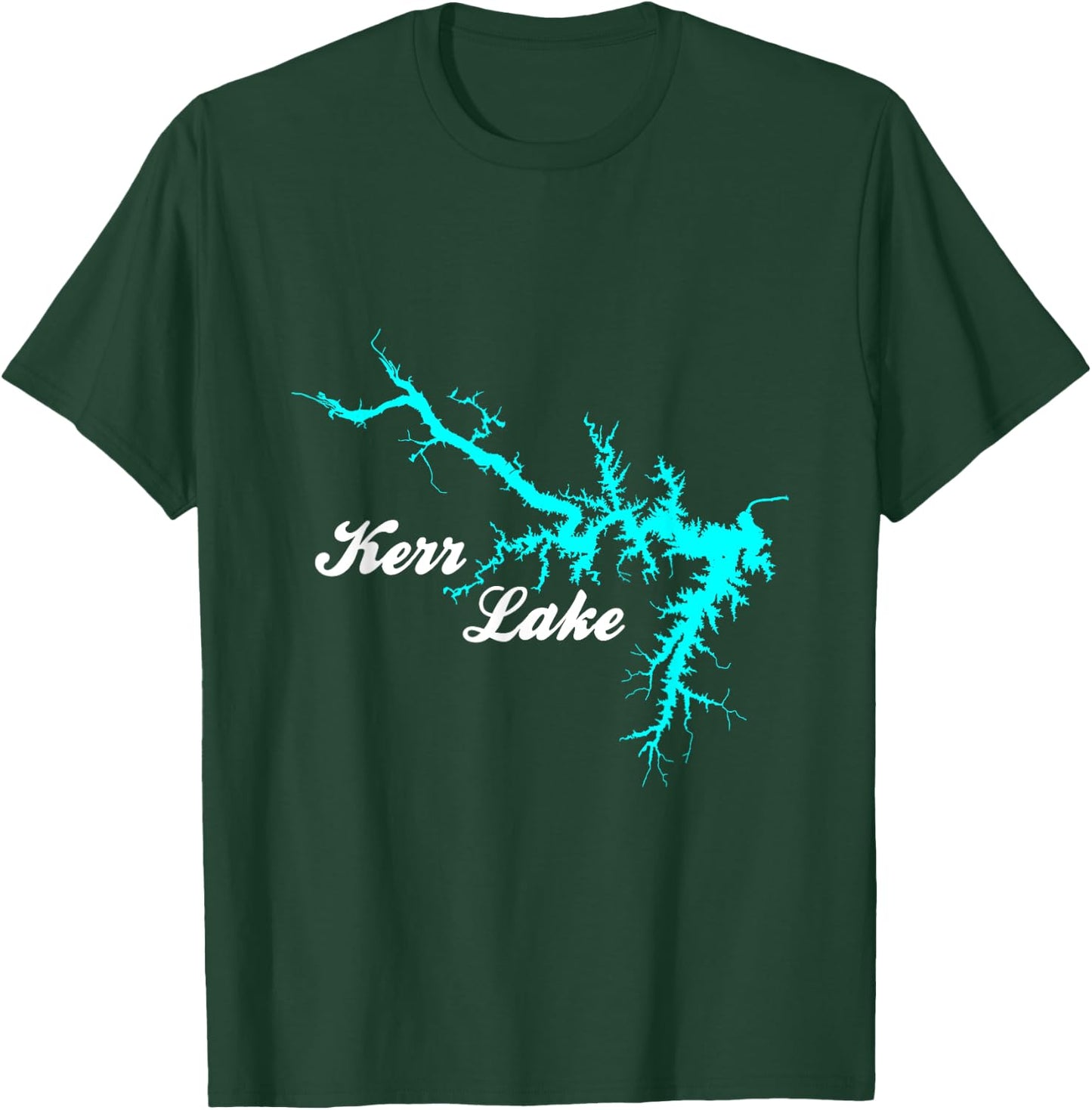 Minimalist Kerr Lake - North Carolina T-Shirt - T-Shirt | Forest