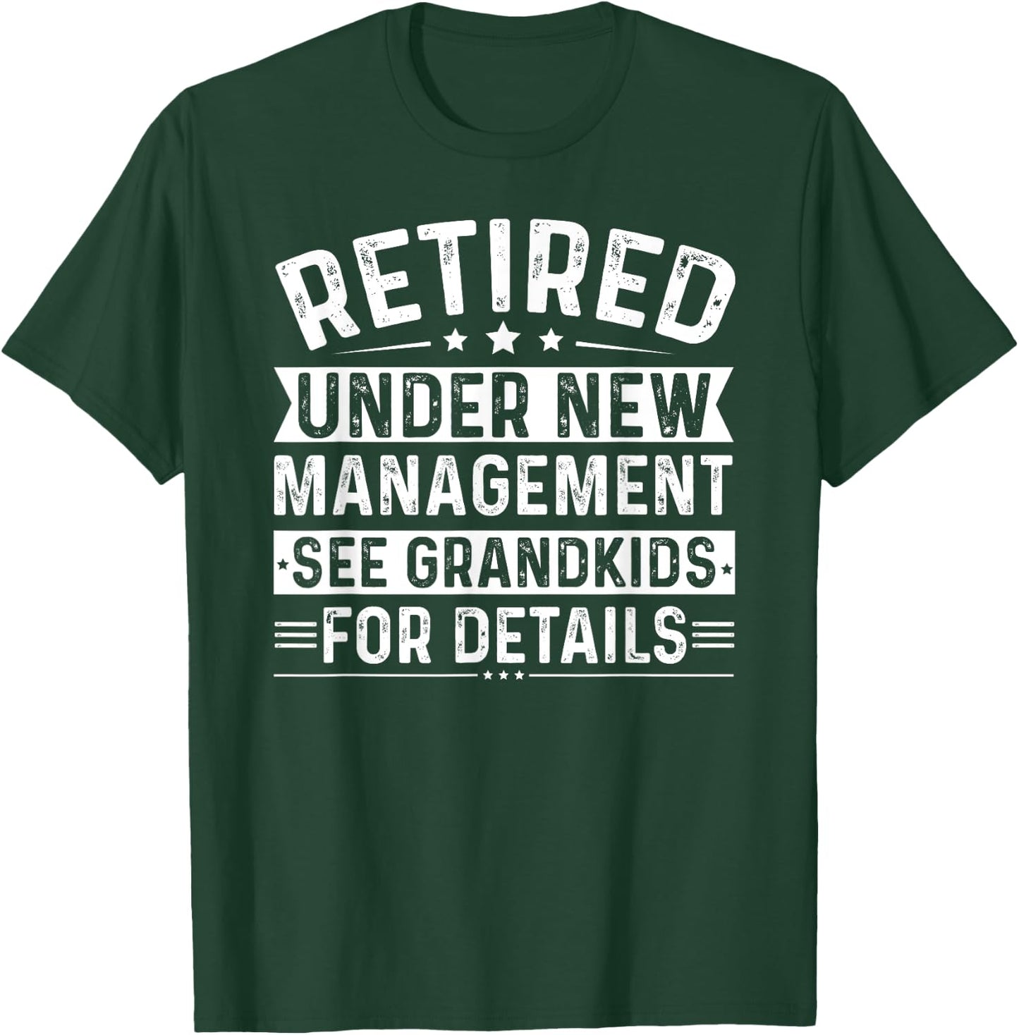 Mocking Merch Retired Under New Management See Grandkids For Details Men's Black T-Shirt - T-Shirt | Forest