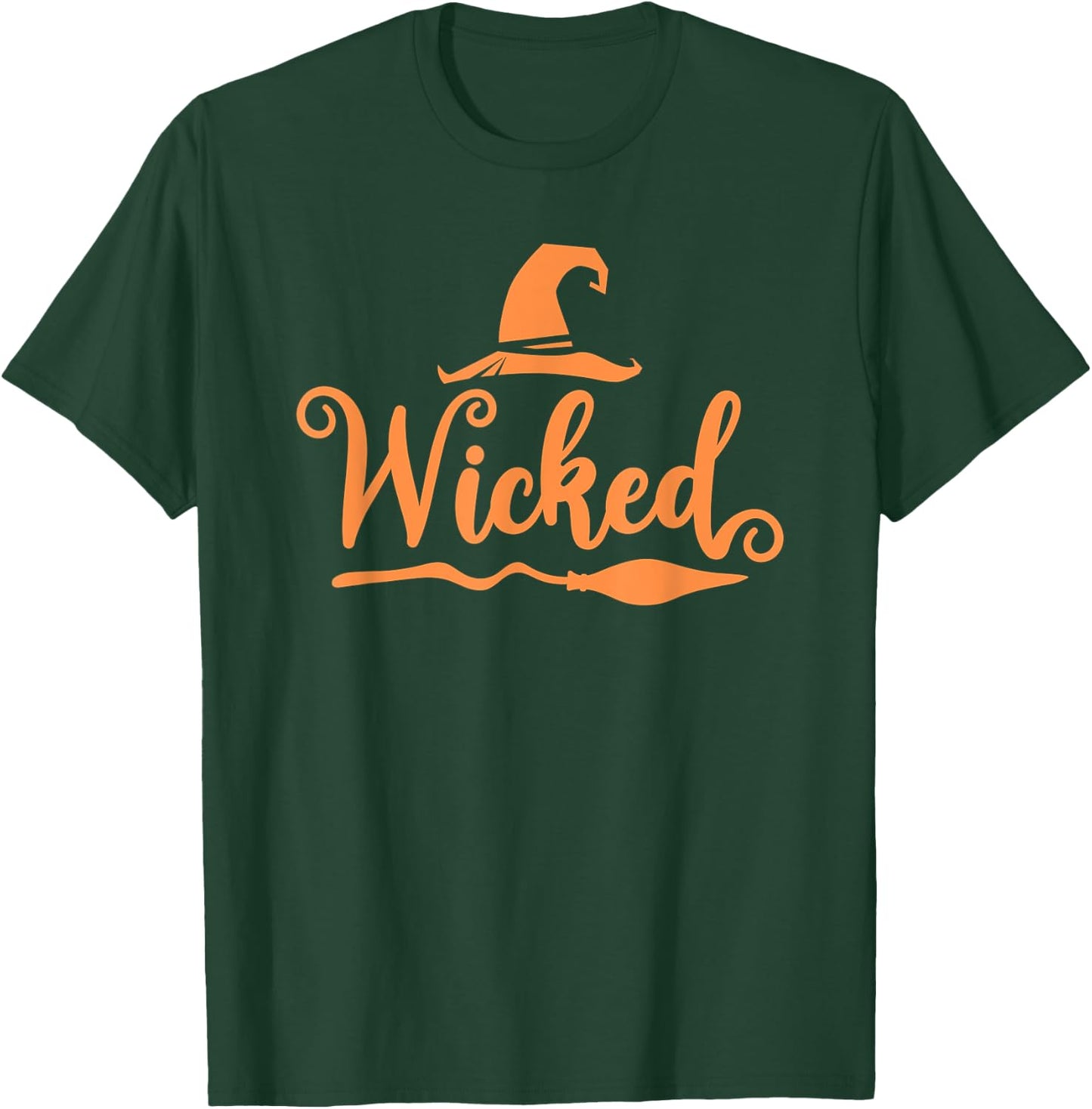 Wicked with Witch Hat in orange Halloween T-Shirt - T-Shirt | Forest