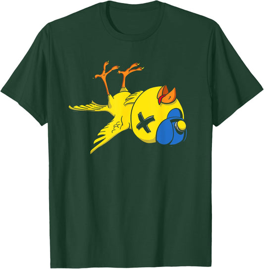 Canary in a Coal Mine Funny Bird & Miner Hard Hat T-Shirt - T-Shirt | Forest