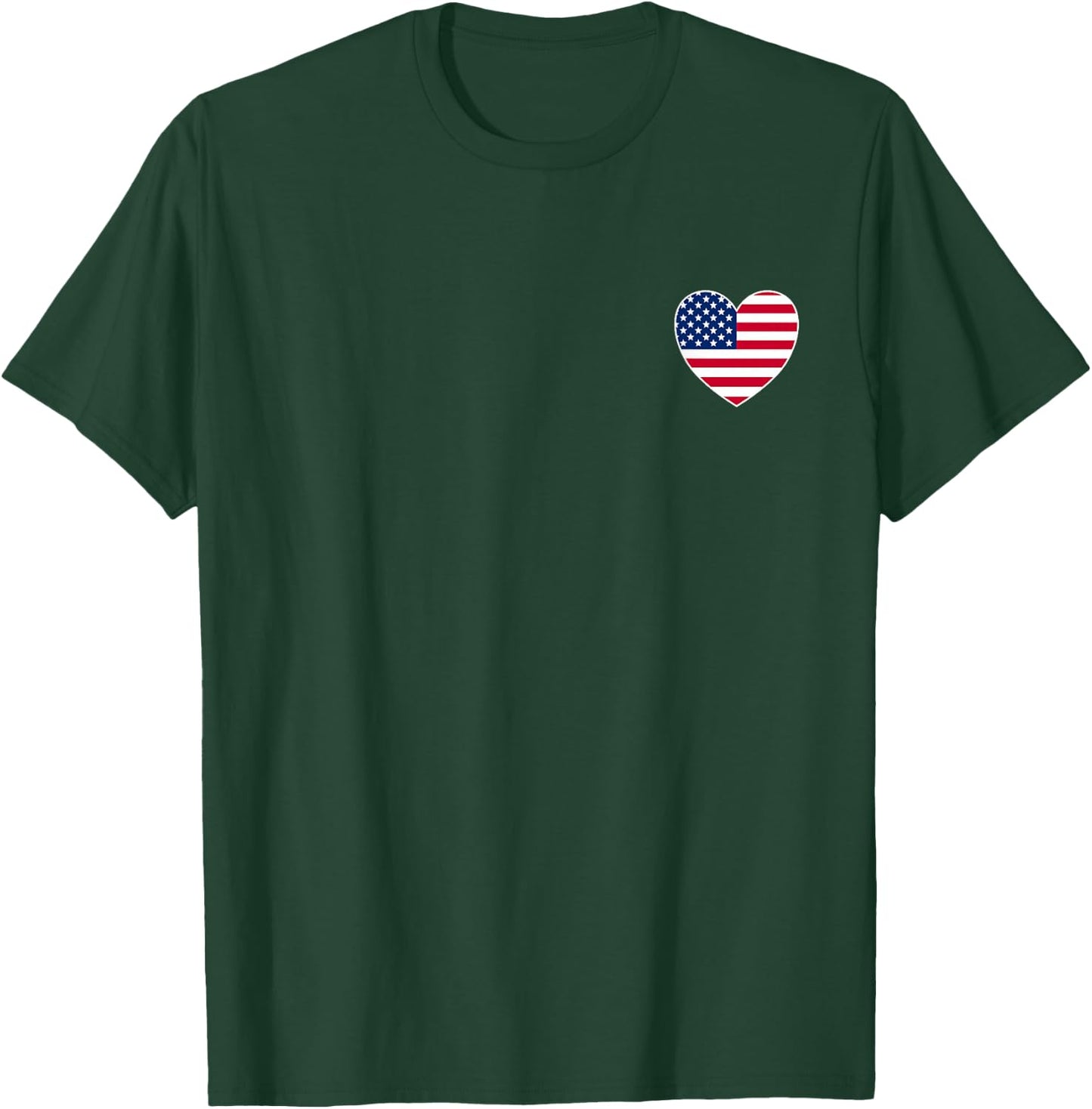 I Heart the USA - Fun American Flag Heart T-Shirt - T-Shirt | Forest