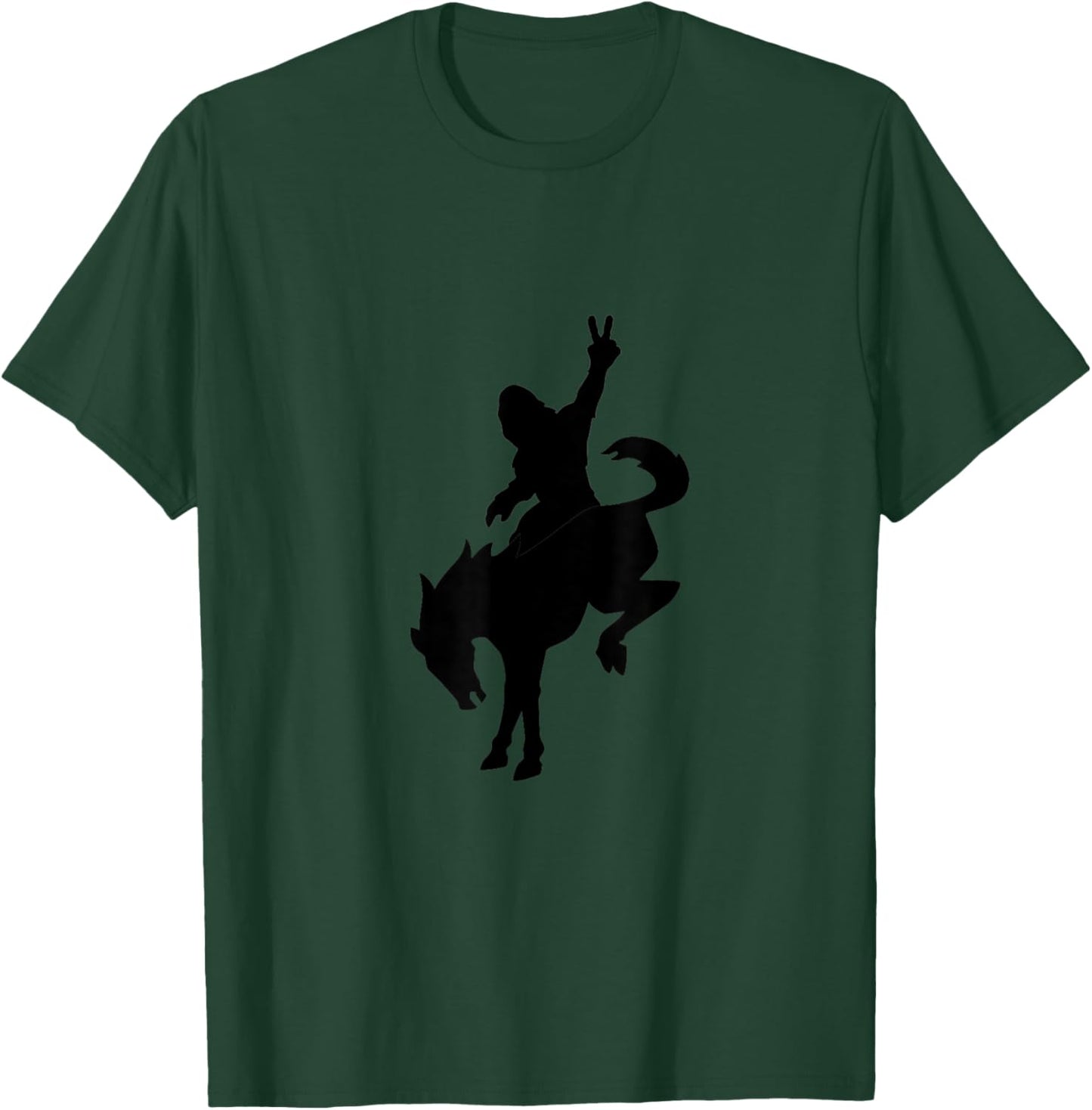Sasquatch riding Bronco T-Shirt - T-Shirt | Forest