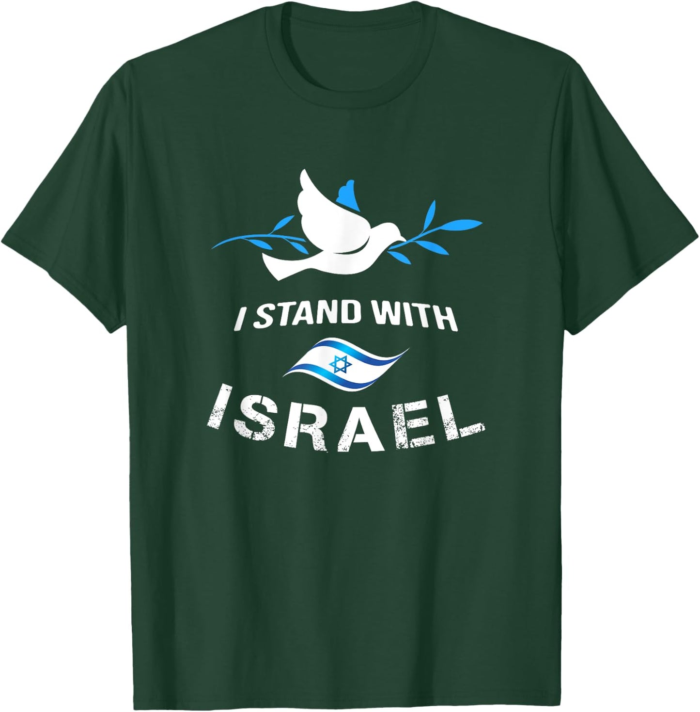 I Stand With Israel Shirts Israeli Flag Jewish Star Of David T-Shirt - T-Shirt | Forest